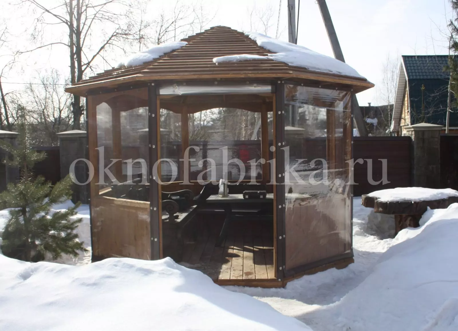 Мягкие окна для беседки